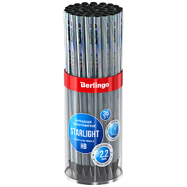 Карандаш ч/г Berlingo "Starlight" HB, трехгранный, черное дерево, лазерная пленка, заточен. фото Карандаш ч/г Berlingo "Starlight" HB, трехгранный, черное дерево, лазерная пленка, заточен.