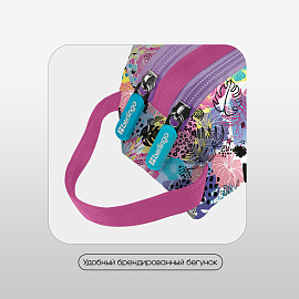 Пенал 2 отделения, 200*80*90 Berlingo "Flora", полиэстер