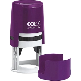 Оснастка для печати круглая Colop Printer R40 40 мм с крышкой фиолетовая