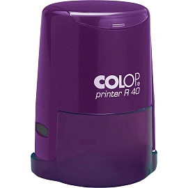 Оснастка для печати круглая Colop Printer R40 40 мм с крышкой фиолетовая