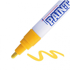 Маркер промышленный лаковый MunHwa PM-08 жёлтый 2-4 мм фото Маркер промышленный лаковый MunHwa PM-08 жёлтый 2-4 мм