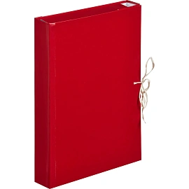 Папка архивная на 4-х завязках Attache А4 50 мм бумвинил до 500 листов красная складная