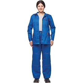 Костюм рабочий летний женский л06-КБР васильковый (размер 44-46, рост 158-164)