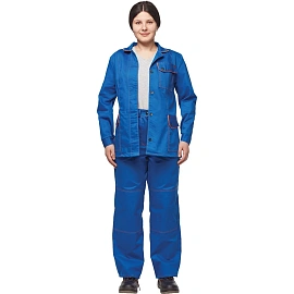 Костюм рабочий летний женский л06-КБР васильковый (размер 44-46, рост 170-176)