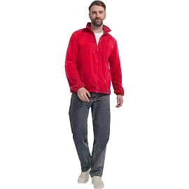 Толстовка флисовая мужская красная размер XXL (56-58)