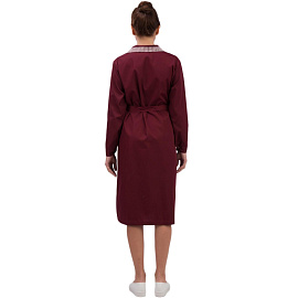 Халат для горничных и уборщиц у01-ХЛ с длинным рукавом бордовый (размер 48-50, рост 170-176) фото Халат для горничных и уборщиц у01-ХЛ с длинным рукавом бордовый (размер 48-50, рост 170-176)