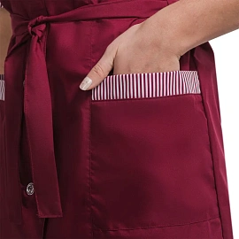 Халат для горничных и уборщиц у01-ХЛ с коротким рукавом бордовый (размер 48-50, рост 170-176) фото Халат для горничных и уборщиц у01-ХЛ с коротким рукавом бордовый (размер 48-50, рост 170-176)