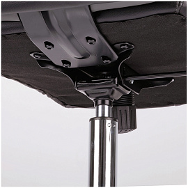 Кресло руководителя Helmi HL-E01 "Inari", экокожа черная/серая, хром