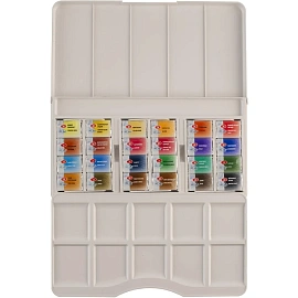 Краски акварельные Белые ночи набор 24 цвета по 2.5 мл в кюветах с палитрой фото Краски акварельные Белые ночи набор 24 цвета по 2.5 мл в кюветах с палитрой