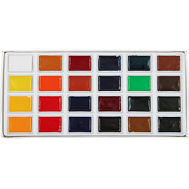 Краски акварельные Сонет набор 24 цвета по 2.5 мл в кюветах фото Краски акварельные Сонет набор 24 цвета по 2.5 мл в кюветах