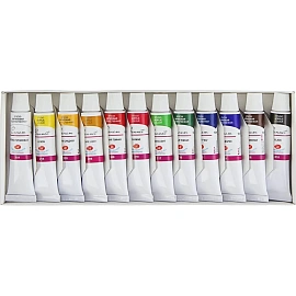 Краски акриловые Невская палитра Сонет набор 12 цветов по 10 мл в тубах