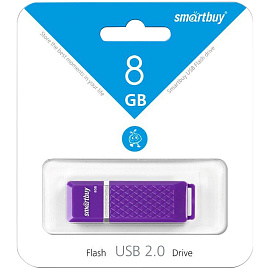 Флеш-диск 8 GB, SMARTBUY Quartz, USB 2.0, фиолетовый, SB8GBQZ-V фото Флеш-диск 8 GB, SMARTBUY Quartz, USB 2.0, фиолетовый, SB8GBQZ-V