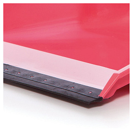 Совок для мусора, высокая рукоятка 20 см, резиновая кромка, пластик, цвет ассорти, 416, 434160065