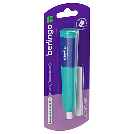 Точилка пластиковая с ластиком Berlingo "Supertwist" 1 отверстие, блистер, ассорти