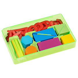 Касса цифр и фигур Стамм Учись считать (пластиковая, 132 штуки)