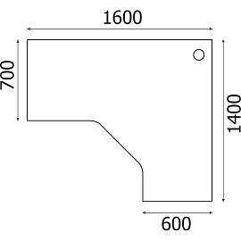 Стол угловой Этюд Т20.34 правый (орех, 1600х1400х750 мм) фото Стол угловой Этюд Т20.34 правый (орех, 1600х1400х750 мм)