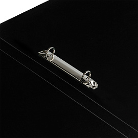 Папка на 2 кольцах СТАММ "Герб" А4, 25мм, 700мкм, пластик, черный фото Папка на 2 кольцах СТАММ "Герб" А4, 25мм, 700мкм, пластик, черный