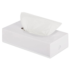Диспенсер для косметических салфеток LAIMA CLASSIC, настольный/настенный, пластиковый, белый, 605392 фото Диспенсер для косметических салфеток LAIMA CLASSIC, настольный/настенный, пластиковый, белый, 605392