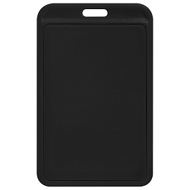 Бейдж вертикальный (85х54 мм), черный, МАТОВАЯ ПОВЕРХНОСТЬ, BRAUBERG EXTRA, 238815