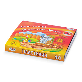 Пластилин классический Гамма Мультики 10 цветов 200 грамм