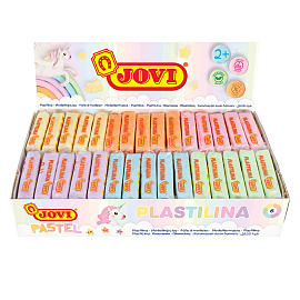 Пластилин растительный JOVI, 6 цветов пастель, 50г, 30 брусков, дисплей, картон фото Пластилин растительный JOVI, 6 цветов пастель, 50г, 30 брусков, дисплей, картон
