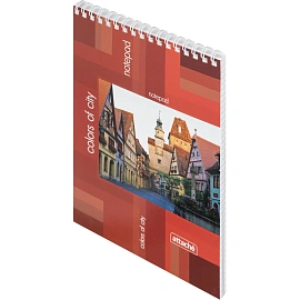 Блокнот Attache Города А5 50 листов разноцветный в клетку на спирали (145х203 мм)