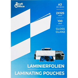 Пленка-пакет для ламинирования ProfiOffice А3 303x426 мм 125 мкм глянцевая (100 штук в упаковке)