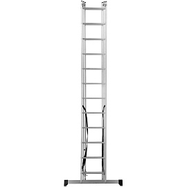 Лестница универсальная Сибртех алюминиевая трехсекционная 3х12 ступеней (97822)