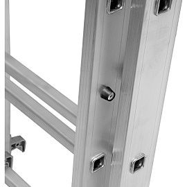 Лестница универсальная Сибртех алюминиевая трехсекционная 3х12 ступеней (97822)