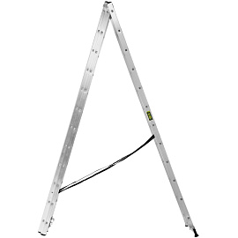 Лестница универсальная Сибртех алюминиевая трехсекционная 3х12 ступеней (97822)
