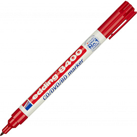 Маркер для CD перманентный Edding E-8400/2 красный (толщина линии письма 0.5-1 мм)
