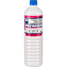 Средство для мытья и дезинфекции сантехники и кафеля Мегасан 1 л (концентрат) фото Средство для мытья и дезинфекции сантехники и кафеля Мегасан 1 л (концентрат)