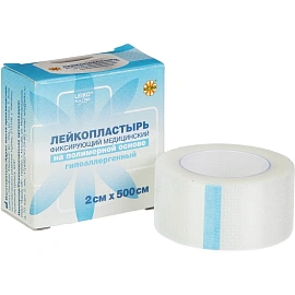 Пластырь фиксирующий Leiko plaster 2х500 см полимерная основа