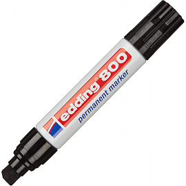Маркер перманентный Edding E-800/1 черный (толщина линии 4-12 мм) скошенный наконечник