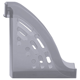 Лоток для бумаг вертикальный СТАММ "Эксперт", тонированный серый, ширина 95мм