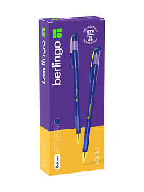 Ручка шариковая Berlingo "xGold" синяя, 0,7мм, игольчатый стержень, грип