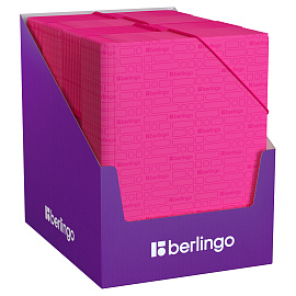 Папка на резинке Berlingo "Your Way" А4, 600мкм, розовый неон