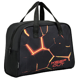 Сумка для занятий BRAUBERG с ручками, 35x25x15 см, "Keep out", 272378