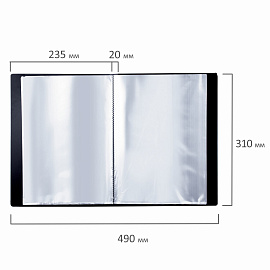 Папка 30 вкладышей BRAUBERG "Office", черная, 0,5 мм, 222632 фото Папка 30 вкладышей BRAUBERG "Office", черная, 0,5 мм, 222632