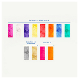 Акварель Мульти-Пульти "Енот в космосе", медовая, 12 цветов (8 перл.+золото+серебро+2 флуор.) без кисти, пластик