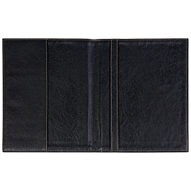 Папка адресная OfficeSpace, А4, кожзам, с отстрочкой, черный