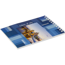 Блокнот Attache Economy Города А6 40 листов разноцветный в клетку на спирали (105х145 мм)