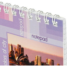 Блокнот Attache Города А7 40 листов разноцветный в клетку на спирали (74х105 мм)