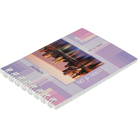 Блокнот Attache Города А7 40 листов разноцветный в клетку на спирали (74х105 мм)