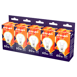 Лампа накаливания Старт 60 Вт E27 A 2700 К 710 Лм