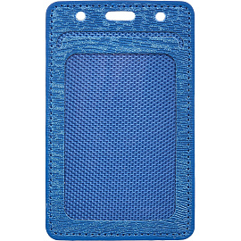 Бейдж ProMega office вертикальный 90х54 мм синий без держателя (размер вкладыша: 90х54)