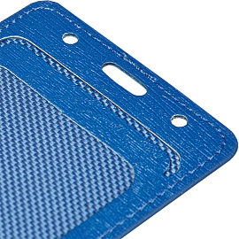 Бейдж ProMega office вертикальный 90х54 мм синий без держателя (размер вкладыша: 90х54)