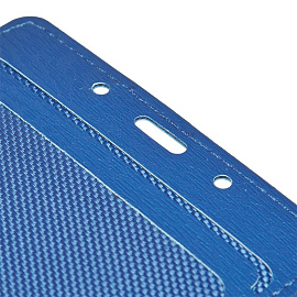 Бейдж ProMega office горизонтальный 85х104 мм синий без держателя (размер вкладыша: 90x54)