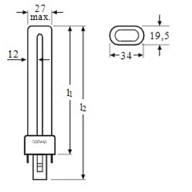 Лампа энергосберегающая Osram 11 Вт G23 S 2700 К (4099854123344)