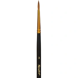 Кисть художественная Roubloff круглая колонок №3 фото Кисть художественная Roubloff круглая колонок №3